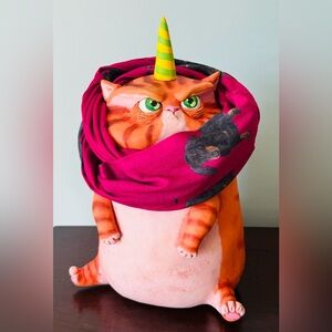 Purple Fuschia Daschund Infinity Scarf EUC